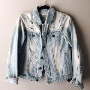Distressed Denim Jacket by Mono B